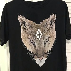 Marcelo Burlon Mens Short Sleeve Mountain Lion Tee